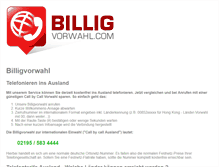 Tablet Screenshot of billigvorwahl.com